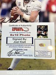 MaxSold Auction: JOEL KLATT Signed 8x10 Photo - CU Buffs Legend - Multiple Inscriptions - Timeless Sports COA - Parker (Colorado, USA) SELLER MANAGED Commercial Liquidation Online Auction - Heritage Oak Drive