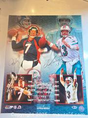 MaxSold Auction: John Elway and Dan Marino Dual Signed 16x20 Photo - Parker (Colorado, USA) SELLER MANAGED Commercial Liquidation Online Auction - Heritage Oak Drive
