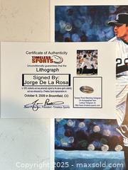 MaxSold Auction: Jorge De La Rosa Signed 8x10 Lithograph - Colorado Rockies  - Parker (Colorado, USA) SELLER MANAGED Commercial Liquidation Online Auction - Heritage Oak Drive