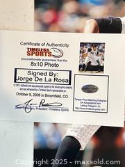 MaxSold Auction: Jorge De La Rosa Signed 8x10 Photo - Colorado Rockies  - Parker (Colorado, USA) SELLER MANAGED Commercial Liquidation Online Auction - Heritage Oak Drive
