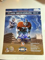 MaxSold Auction: KARL MECKLENBURG Signed Ltd. Edition 8x10 Photo #49/2001 — Denver Broncos (Ring of Fame)   - Parker (Colorado, USA) SELLER MANAGED Commercial Liquidation Online Auction - Heritage Oak Drive