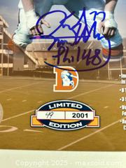 MaxSold Auction: KARL MECKLENBURG Signed Ltd. Edition 8x10 Photo #49/2001 — Denver Broncos (Ring of Fame)   - Parker (Colorado, USA) SELLER MANAGED Commercial Liquidation Online Auction - Heritage Oak Drive