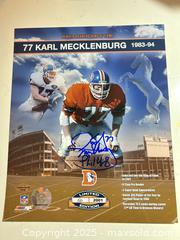MaxSold Auction: KARL MECKLENBURG Signed Ltd. Edition 8x10 Photo #50/2001 — Denver Broncos (Ring of Fame)   - Parker (Colorado, USA) SELLER MANAGED Commercial Liquidation Online Auction - Heritage Oak Drive