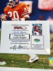 MaxSold Auction: LOUIE Wright (Louis) Signed 8x10 Photo - Denver Broncos - Orange Crush Defense! - Timeless Sports COA - Parker (Colorado, USA) SELLER MANAGED Commercial Liquidation Online Auction - Heritage Oak Drive