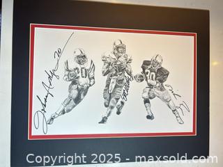 MaxSold Auction: NEBRASKA HUSKERS Signed Heisman Winners ERIC CROUCH, JOHNNY RODGERS & MIKE ROZIER 11x14 Lithograph/Print (Matted Print Ready for Framing) - Parker (Colorado, USA) SELLER MANAGED Commercial Liquidation Online Auction - Heritage Oak Drive