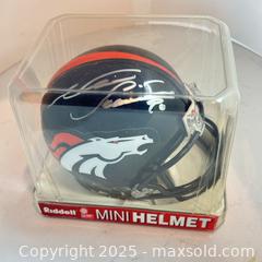 MaxSold Auction: NEIL SMITH Autographed Denver Broncos Mini Helmet - Timeless Sports COA - Back to Back SB Champ! - Parker (Colorado, USA) SELLER MANAGED Commercial Liquidation Online Auction - Heritage Oak Drive
