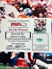 MaxSold Auction: STEVE FOLEY Signed 8x10 Photo — Denver Broncos (Ring of Fame)    - Parker (Colorado, USA) SELLER MANAGED Commercial Liquidation Online Auction - Heritage Oak Drive