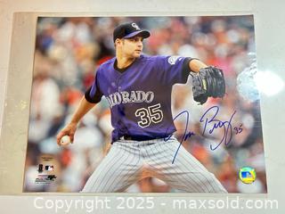 MaxSold Auction: TAYLOR BUCCHOLZ- Colorado Rockies Signed Photograph - 2007 NL Champs / World Series  - Parker (Colorado, USA) SELLER MANAGED Commercial Liquidation Online Auction - Heritage Oak Drive