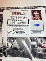 MaxSold Auction: TOM RATHMAN Signed 8x10 Photo w/ "All Century Team" Inscription — Nebraska Cornhuskers (49ers Legend)   - Parker (Colorado, USA) SELLER MANAGED Commercial Liquidation Online Auction - Heritage Oak Drive