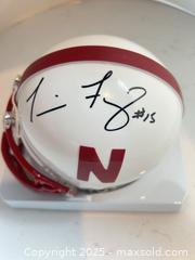 MaxSold Auction: TOMMIE FRAZIER Autographed Nebraska Cornhuskers Mini Helmet - National Champion! - Parker (Colorado, USA) SELLER MANAGED Commercial Liquidation Online Auction - Heritage Oak Drive