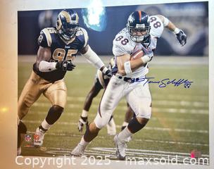 MaxSold Auction: TONY SCHEFFLER Signed Denver Broncos 16x20 Photograph   - Parker (Colorado, USA) SELLER MANAGED Commercial Liquidation Online Auction - Heritage Oak Drive