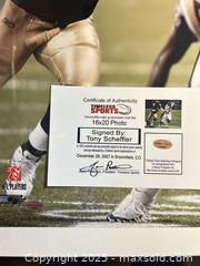 MaxSold Auction: TONY SCHEFFLER Signed Denver Broncos 16x20 Photograph   - Parker (Colorado, USA) SELLER MANAGED Commercial Liquidation Online Auction - Heritage Oak Drive