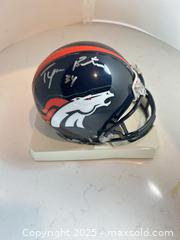 MaxSold Auction: TYRONE BRAXTON Autographed Denver Broncos Mini Helmet - Timeless Sports COA - Back to Back SB Champ! - Parker (Colorado, USA) SELLER MANAGED Commercial Liquidation Online Auction - Heritage Oak Drive