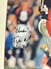 MaxSold Auction: TYRONE BRAXTON Signed 8x10 Photo added nickname inscription "Chicken" — Denver Broncos    - Parker (Colorado, USA) SELLER MANAGED Commercial Liquidation Online Auction - Heritage Oak Drive