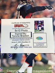 MaxSold Auction: TYRONE BRAXTON Signed 8x10 Photo — Denver Broncos    - Parker (Colorado, USA) SELLER MANAGED Commercial Liquidation Online Auction - Heritage Oak Drive