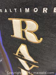 MaxSold Auction: Winning Streak Sports BALTIMORE RAVENS Super Bowl XXXV Banner / Embroidered Heritage Wool Banner - Parker (Colorado, USA) SELLER MANAGED Commercial Liquidation Online Auction - Heritage Oak Drive