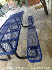 MaxSold Auction: Large Metal Picnic Table with Benches - Fair Oaks (California, USA) PARTNER MANAGED Moving Online Auction - Cocoa Palm Way
