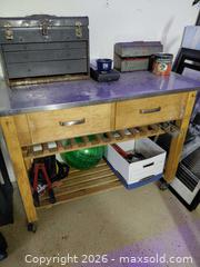 MaxSold Auction: Rolling Tool Bench with Tool Boxes & Tools - Fair Oaks (California, USA) PARTNER MANAGED Moving Online Auction - Cocoa Palm Way