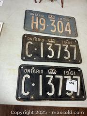 MaxSold Auction: Vintage License Plates A - Kingston (Ontario, Canada) PARTNER MANAGED Downsizing Online Auction - County Road 38, Elginburg (STORAGE)