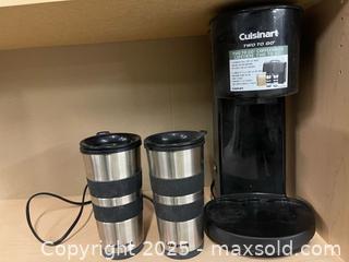 MaxSold Auction: Cuisinart Coffee To Go Maker with Thermos Cups - Toronto (Ontario, Canada) SELLER MANAGED Moving Online Auction - Kennedy Road (STORAGE)