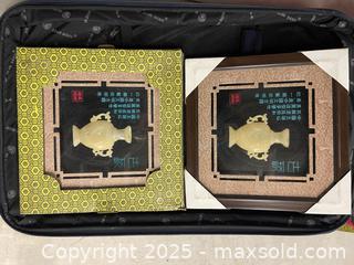 MaxSold Auction: Framed Decoration with Jade Carving (B) - Toronto (Ontario, Canada) SELLER MANAGED Moving Online Auction - Kennedy Road (STORAGE)