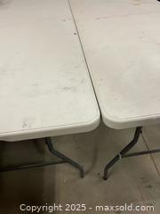 MaxSold Auction: Set of 2 White Folding Tables - Toronto (Ontario, Canada) SELLER MANAGED Moving Online Auction - Kennedy Road (STORAGE)
