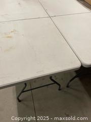 MaxSold Auction: Set of 2 White Folding Tables - Toronto (Ontario, Canada) SELLER MANAGED Moving Online Auction - Kennedy Road (STORAGE)