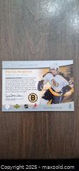 MaxSold Auction: 2006 Patrice Bergeron Game used jersey card - Kingston (Ontario, Canada) SELLER MANAGED Downsizing Online Auction - Birchwood Drive
