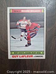 MaxSold Auction: Guy Lafleur 1977 OPC Hockey Card - Kingston (Ontario, Canada) SELLER MANAGED Downsizing Online Auction - Birchwood Drive