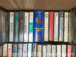 MaxSold Auction: Large box of cassettes and CDs  - Vancouver (British Columbia, Canada) SELLER MANAGED Downsizing Online Auction - West Broadway (CONDO)