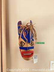 MaxSold Auction: Carved Painted Wooden Tribal Wall Mask - Saanich (British Columbia, Canada) PARTNER MANAGED Moving Online Auction - Maplewood (CONDO)