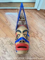 MaxSold Auction: Carved Painted Wooden Tribal Wall Mask - Saanich (British Columbia, Canada) PARTNER MANAGED Moving Online Auction - Maplewood (CONDO)