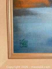 MaxSold Auction: Framed Painting of Canoe with Water Reflections, 20 x 20 in - Saanich (British Columbia, Canada) PARTNER MANAGED Moving Online Auction - Maplewood (CONDO)