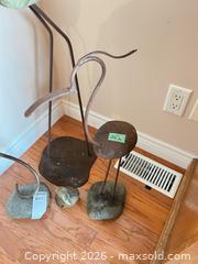 MaxSold Auction: Set of 4 Decorative Metal & Stone Sculptures (Garden/Indoor) - Saanich (British Columbia, Canada) PARTNER MANAGED Moving Online Auction - Maplewood (CONDO)