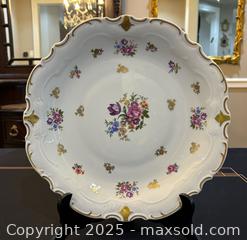MaxSold Auction: 12” Rare DRESDEN Footed Hand Painted Porcelain China Plate with Applied Flowers and More - Toronto (Ontario, Canada) SELLER MANAGED Reseller Online Auction - Chesswood Drive
