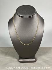 MaxSold Auction: 18” 10K GOLD Necklace - Marked  - Toronto (Ontario, Canada) SELLER MANAGED Reseller Online Auction - Chesswood Drive