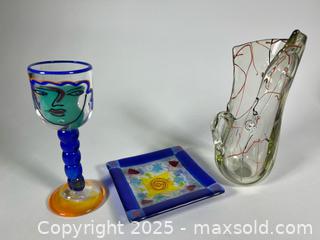 MaxSold Auction: 1996 KATHERINE BERNSTEIN Signed Portrait Blown Glass Goblet and More - Toronto (Ontario, Canada) SELLER MANAGED Reseller Online Auction - Chesswood Drive