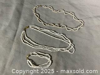 MaxSold Auction: 2-Strand Beaded FRESH WATER SEED PEARL Crochet Choker with 9CT GOLD Marked Clasp and More - Toronto (Ontario, Canada) SELLER MANAGED Reseller Online Auction - Chesswood Drive