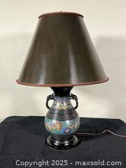MaxSold Auction: 28” Chinese CLOISONNÉ Enameled Brass Table Lamp  - Toronto (Ontario, Canada) SELLER MANAGED Reseller Online Auction - Chesswood Drive