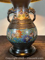 MaxSold Auction: 28” Chinese CLOISONNÉ Enameled Brass Table Lamp  - Toronto (Ontario, Canada) SELLER MANAGED Reseller Online Auction - Chesswood Drive