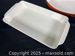 MaxSold Auction: (2) MCM COPCO DENMARK MICHAEL LAX Cast Iron Enamel Baking Pans - Toronto (Ontario, Canada) SELLER MANAGED Reseller Online Auction - Chesswood Drive