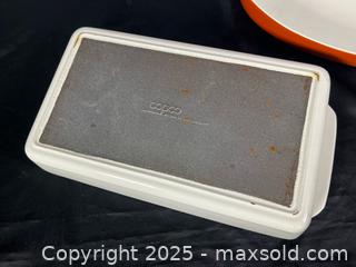 MaxSold Auction: (2) MCM COPCO DENMARK MICHAEL LAX Cast Iron Enamel Baking Pans - Toronto (Ontario, Canada) SELLER MANAGED Reseller Online Auction - Chesswood Drive