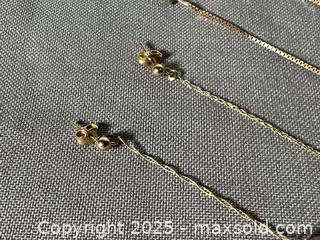 MaxSold Auction: (2) Pairs of 14K GOLD Drop Earrings - Marked  - Toronto (Ontario, Canada) SELLER MANAGED Reseller Online Auction - Chesswood Drive