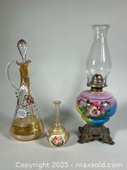 MaxSold Auction: (3) Hand Painted Glassware Pieces  - Toronto (Ontario, Canada) SELLER MANAGED Reseller Online Auction - Chesswood Drive