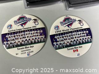 MaxSold Auction: (4) Sealed World Series Blue Jays Superstar Collector’s Plaques and More - Toronto (Ontario, Canada) SELLER MANAGED Reseller Online Auction - Chesswood Drive