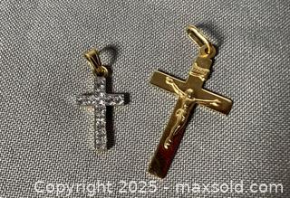 MaxSold Auction: 750 (18K) + 10K GOLD Cross Pendants - Marked  - Toronto (Ontario, Canada) SELLER MANAGED Reseller Online Auction - Chesswood Drive
