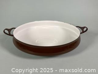 MaxSold Auction: DANSK Kobenstyle Brown Enamel Paella Pan  - Toronto (Ontario, Canada) SELLER MANAGED Reseller Online Auction - Chesswood Drive