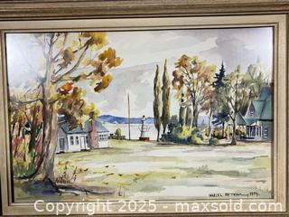 MaxSold Auction: Framed MARCEL S Signed Watercolour Painting  - Toronto (Ontario, Canada) SELLER MANAGED Reseller Online Auction - Chesswood Drive