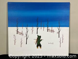 MaxSold Auction: INDIGENOUS Artist SHIRLEY CHEECHOO Signed Acrylic Painting on Stretched Canvas - Toronto (Ontario, Canada) SELLER MANAGED Reseller Online Auction - Chesswood Drive