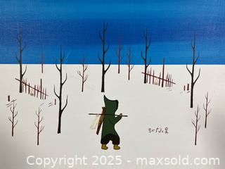 MaxSold Auction: INDIGENOUS Artist SHIRLEY CHEECHOO Signed Acrylic Painting on Stretched Canvas - Toronto (Ontario, Canada) SELLER MANAGED Reseller Online Auction - Chesswood Drive